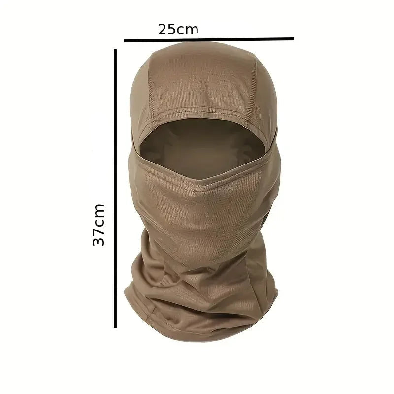 A Balaclava Tática Corta Vento foi desenvolvida para oferecer proteção integral da cabeça e rosto, garantindo conforto e segurança em ambientes adversos.

Ideal para uso militar, ciclismo, trilhas, operações táticas e atividades outdoor. 
imagem com dimenções