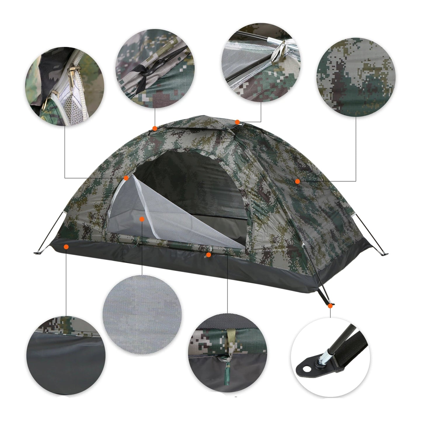Quando você está em campo, cada segundo e cada grama importam. A Barraca da Arranca Toco foi desenvolvida para oferecer proteção imediata contra sol, vento e umidade, sem comprometer sua mobilidade.

Ideal para camping, trilhas, pesca, operações táticas e sobrevivência, ela entrega o equilíbrio perfeito entre leveza, resistência e eficiência operacional.
imagem detalhando todos os pontos positivos do material
