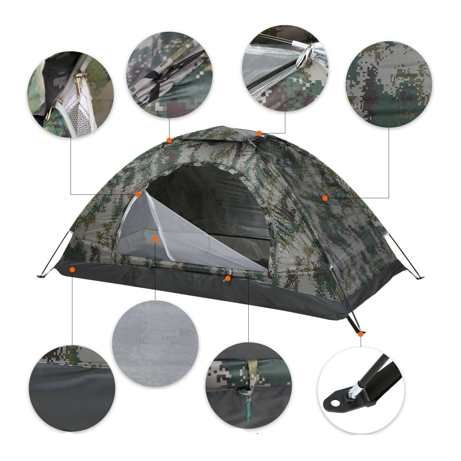 Quando você está em campo, cada segundo e cada grama importam. A Barraca da Arranca Toco foi desenvolvida para oferecer proteção imediata contra sol, vento e umidade, sem comprometer sua mobilidade.

Ideal para camping, trilhas, pesca, operações táticas e sobrevivência, ela entrega o equilíbrio perfeito entre leveza, resistência e eficiência operacional.
imagem detalhando todos os pontos positivos do material