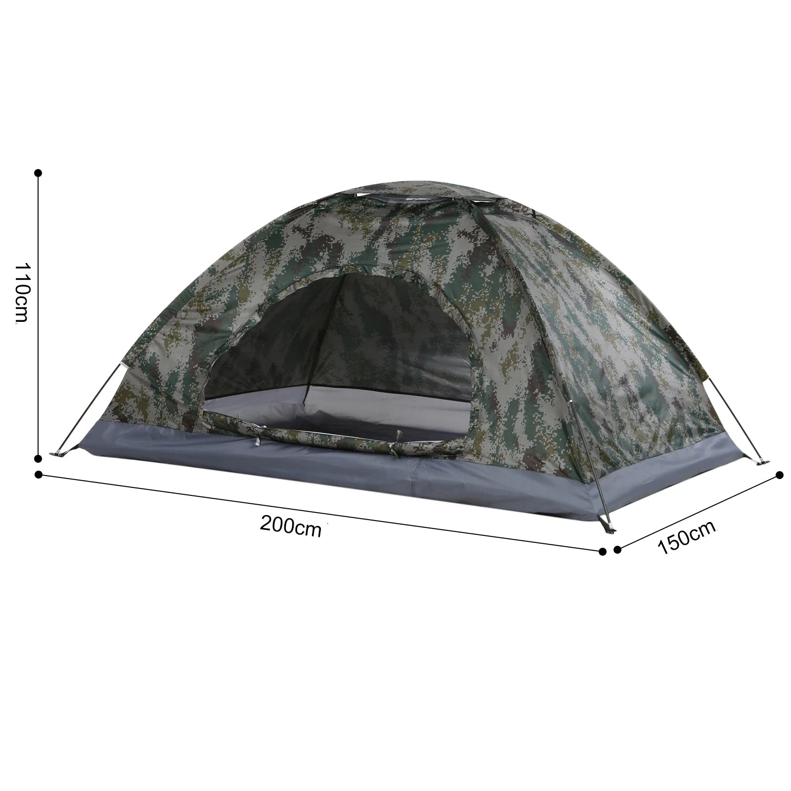 Quando você está em campo, cada segundo e cada grama importam. A Barraca da Arranca Toco foi desenvolvida para oferecer proteção imediata contra sol, vento e umidade, sem comprometer sua mobilidade.

Ideal para camping, trilhas, pesca, operações táticas e sobrevivência, ela entrega o equilíbrio perfeito entre leveza, resistência e eficiência operacional.
imagem com as medidas de cada lado da barraca