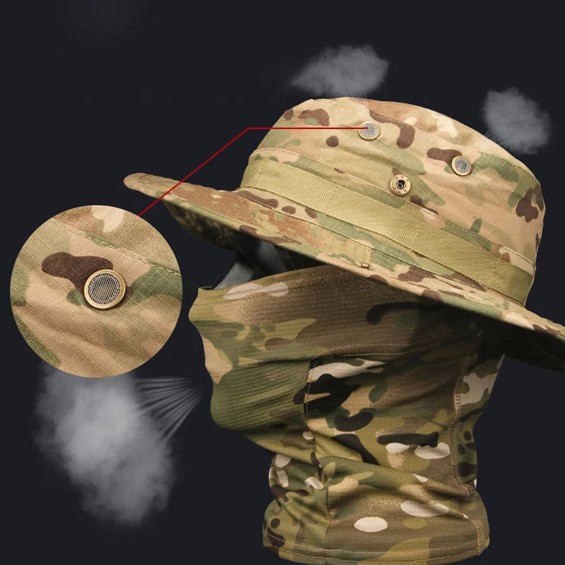Chapéu Tático Boonie Camuflado – Proteção Total Contra Sol e Ambientes Extremos
mostrando as qualidades