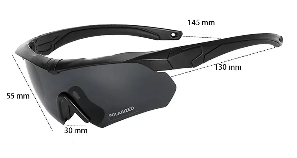 Óculos Táticos Militares com 3 Lentes – Proteção Máxima e Visão Estratégica